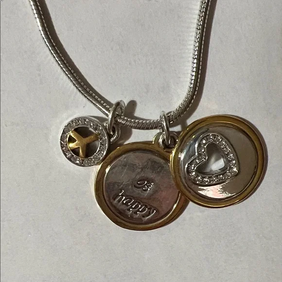 Brighton Silver and Gold Charm Necklace - Picture 2 of 4